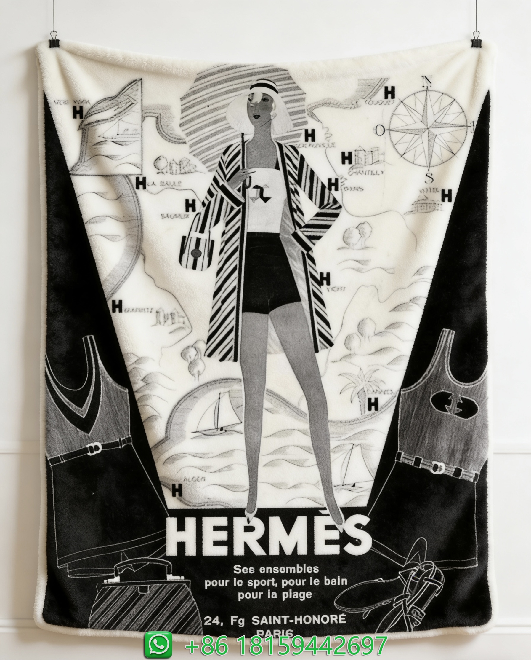 Hermes Throw Blankets